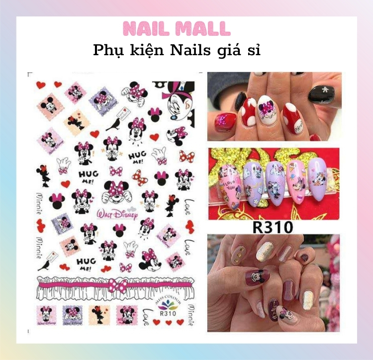 Sticker Dán Móng Nail Chuột Mickey Nhiều Mẫu HZ6367