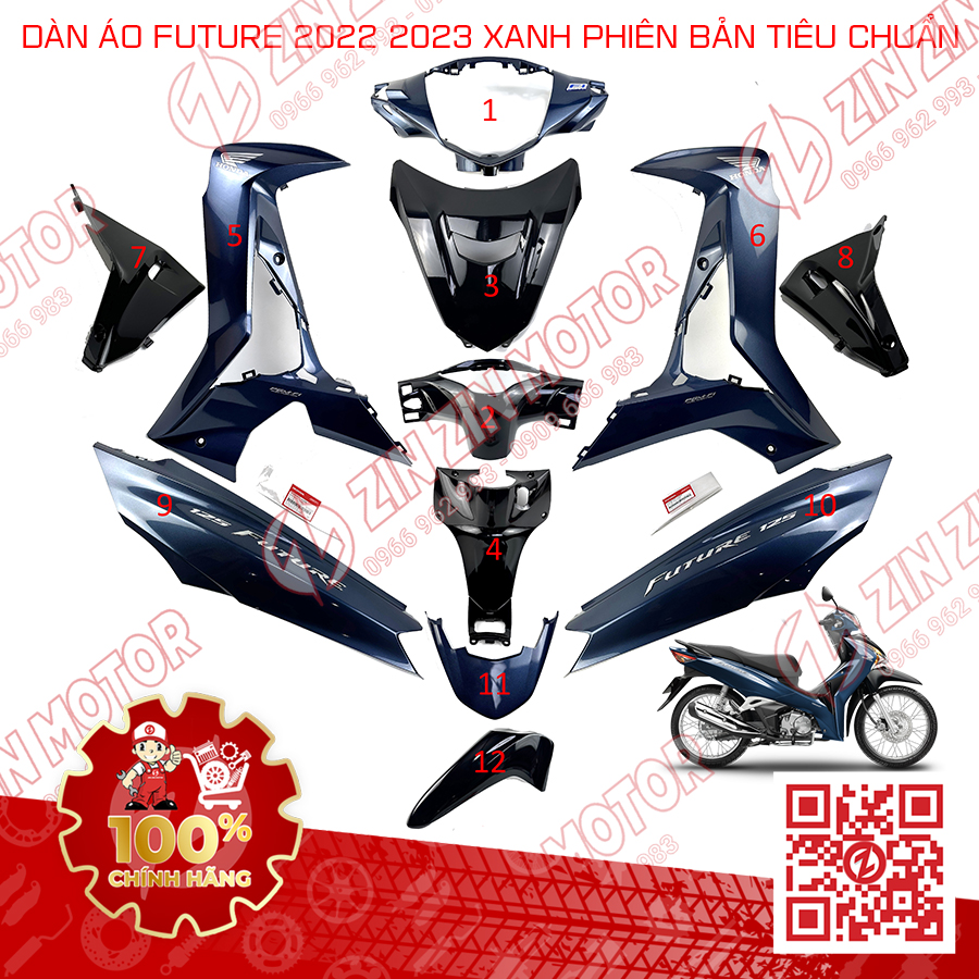 Bộ Dàn Áo Future 125 Fi 2022, Xe Future Led 2023 Chính Hãng Đủ Màu - ZZM