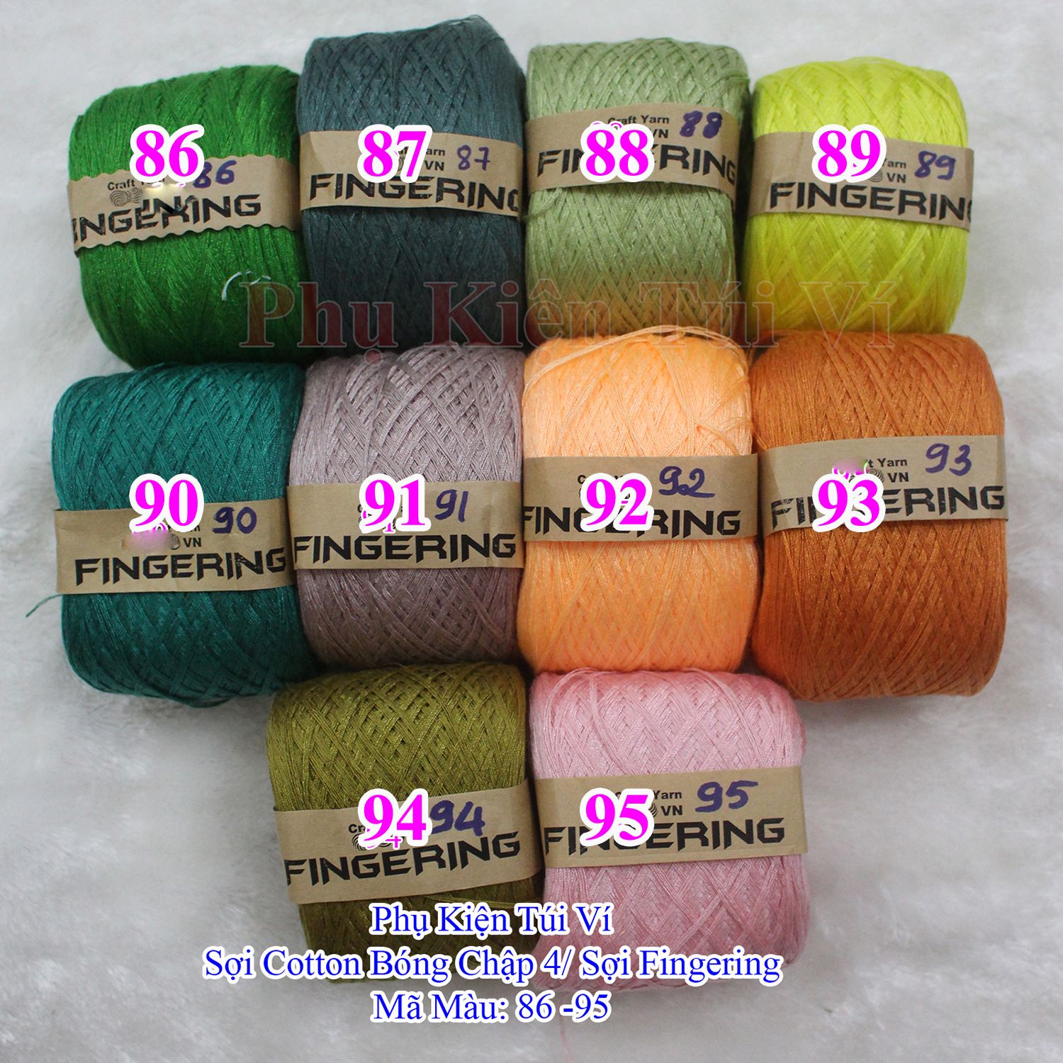 Cotton Yarn 4/ Fingering Yarn for Handmade Items (01-95)