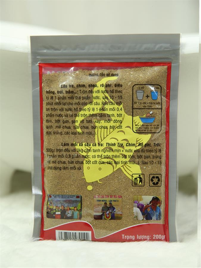 Mồi câu cá Rô phi, Tra, Chim, Trôi (200g)