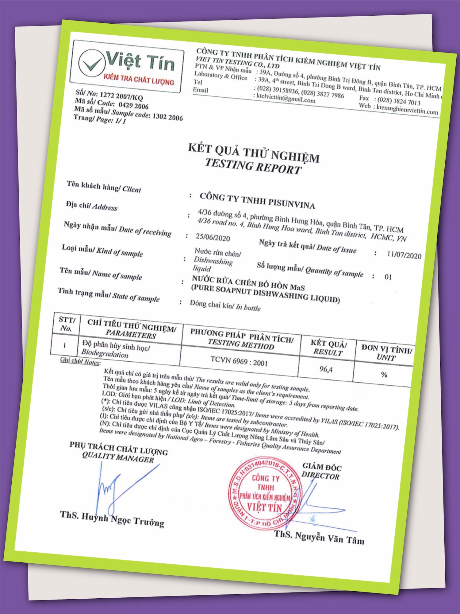 Nước rửa chén Bồ hòn MaS