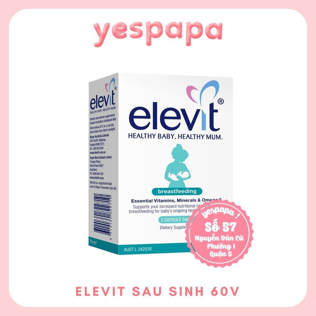 [HÀNG CHÍNH HÃNG] Vitamin tổng hợp Elevit cho phụ nữ sau sinh (60v)