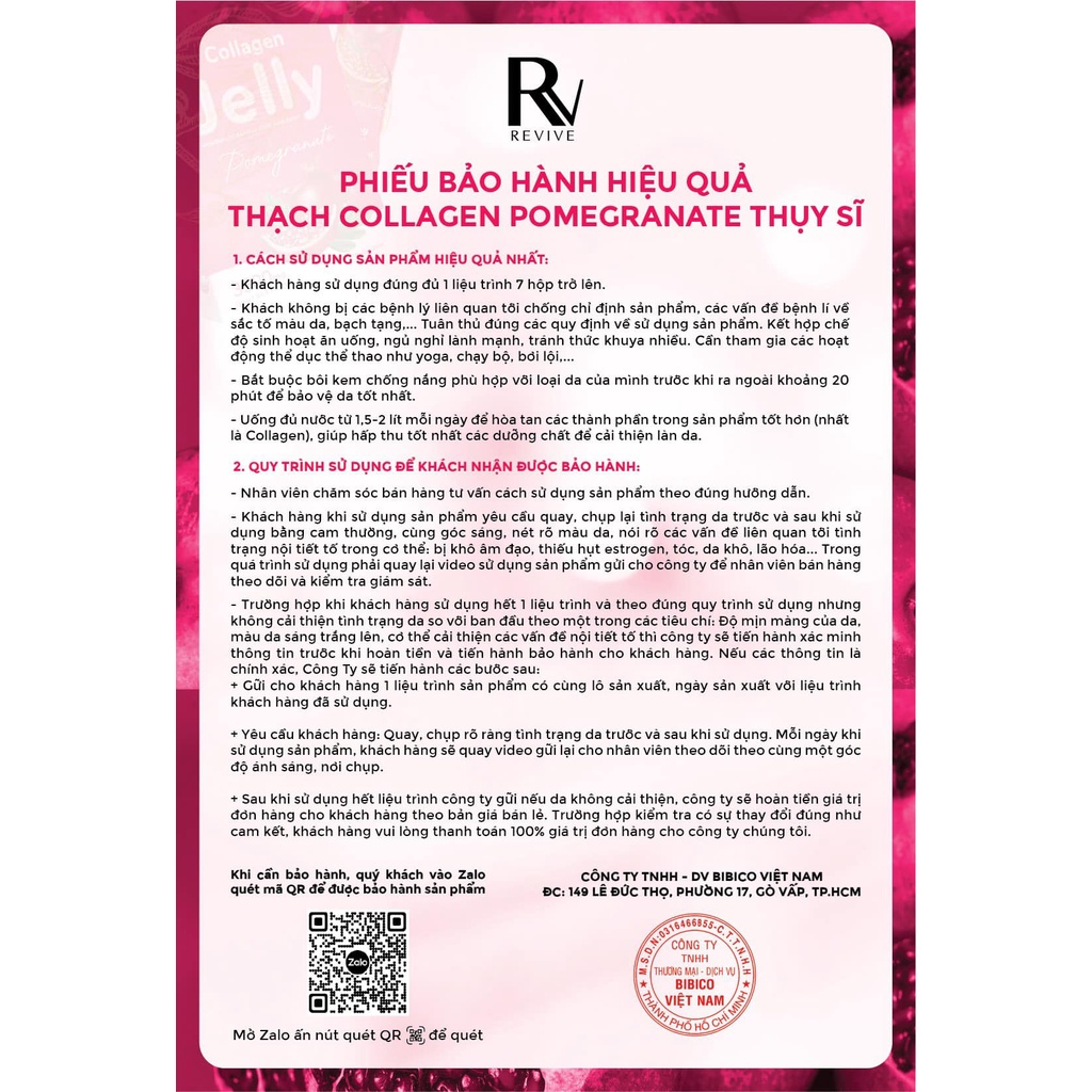 Thạch Collagen Lựu Jelly Thụy Sĩ  Trắng Da