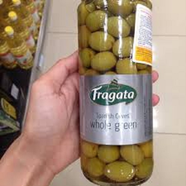 Olive xanh Fragata trái nhỏ nguyên hạt lọ 283 450g