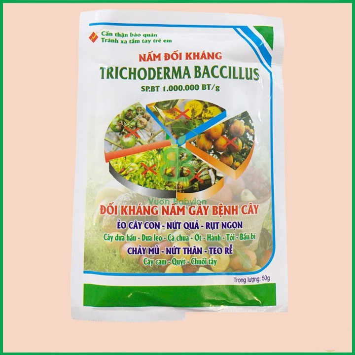 Nấm đối kháng vi sinh Tribas TRICHODERMA 50gram ủ phân rác