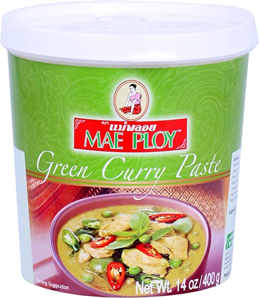 🍛   Mae Ploy Green Curry Paste 400g – Thailand Standard Flavor, Rich and Delicious 🍛