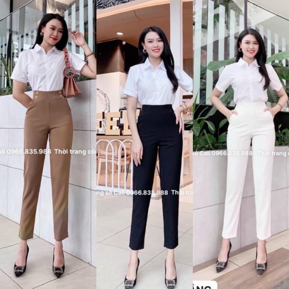 Quần tây công sở nữ 4 cúc sườn