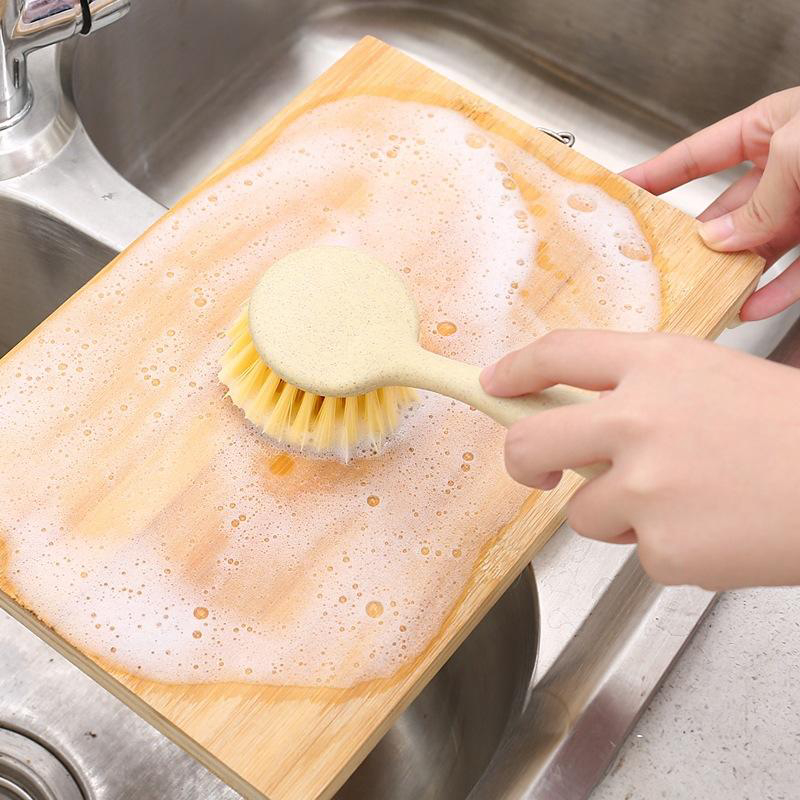 CÂY CỌ RỬA CHÉN LÚA MẠCH VỆ SINH NHÀ BẾP - BÀN CHẢI CẦM TAY CHÀ NỒI XOONG CHẢO TẶNG KÈM 1 MÓC TREO SIÊU DÍNH - CÂY CỌ RỬA CHÉN CÁN DÀI TAY CẦM CHẮC CHẮN