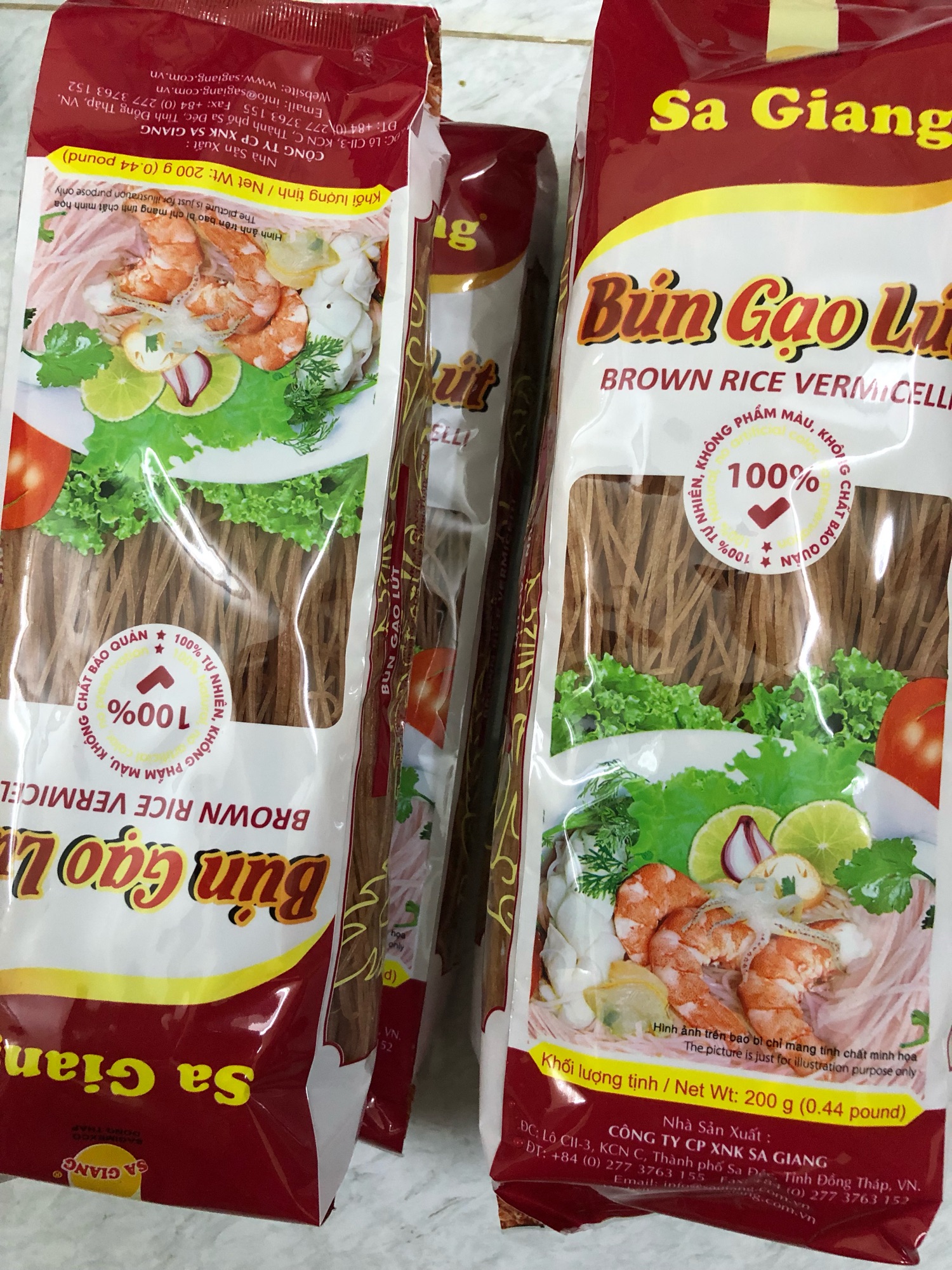 Combo 15 túi bún gạo lứt sa giang