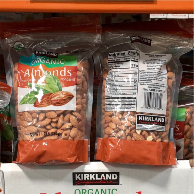 Hạnh nhân hữu cơ Kirkland (771g)