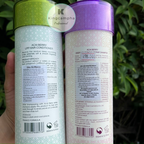 Dầu gội xả ACAI BERRY 950ml (pháp)