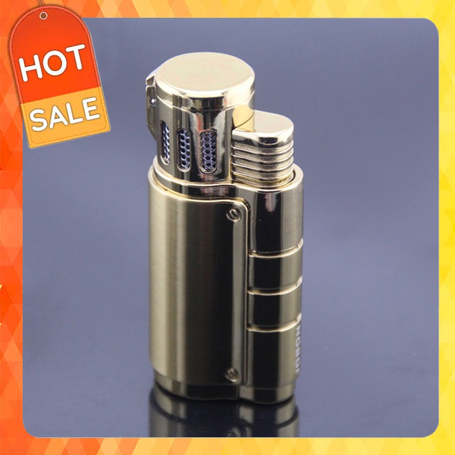 Hộp quẹt bật lửa khò 3 tia jobon zb-957 thiết kế độc lạ sang trọng lửa khò mạnh mẽ dùng gas cao cấp - màu ngẫu nhiên
