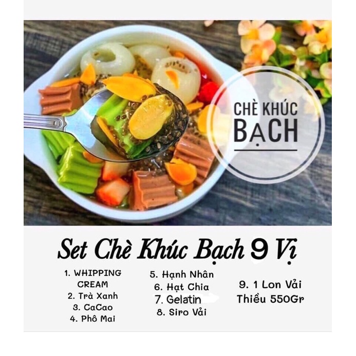 [HCM]SET CHÈ KHÚC BẠCH 15 chén 750Gr ( LÀM TỪ GELATIN)