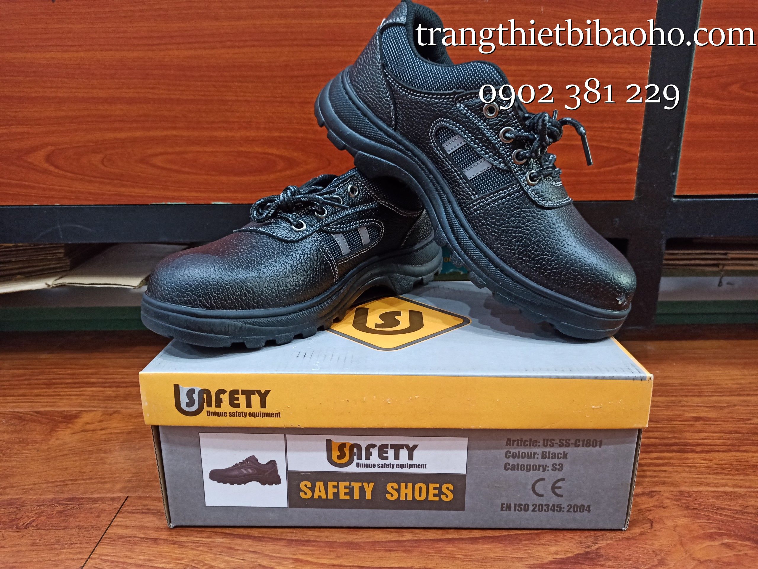 Giày bảo hộ mũi thép, đế thép có phản quảng USAFETY ECO C1801
