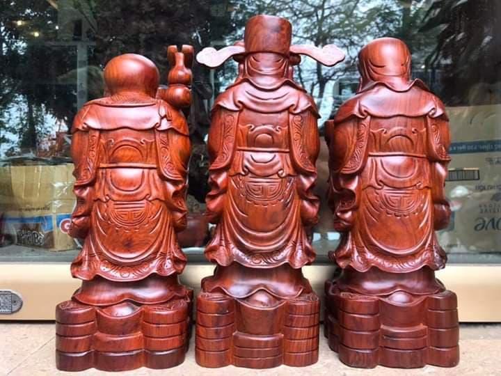 Bộ tam đa gỗ Hương cao 30cm