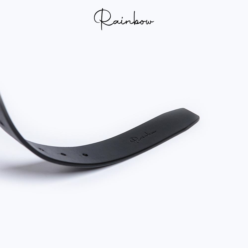 Thắt lưng nam da bò thật đẳng cấp Rainbow BELT-004-BLK màu đen