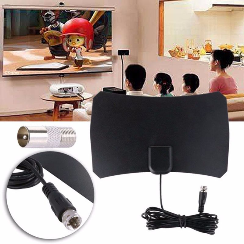 A5TG 80Miles Broadcast Booster Freeview DVB-T Indoor TV Antenna HD Digital Signal Amplified Aerial