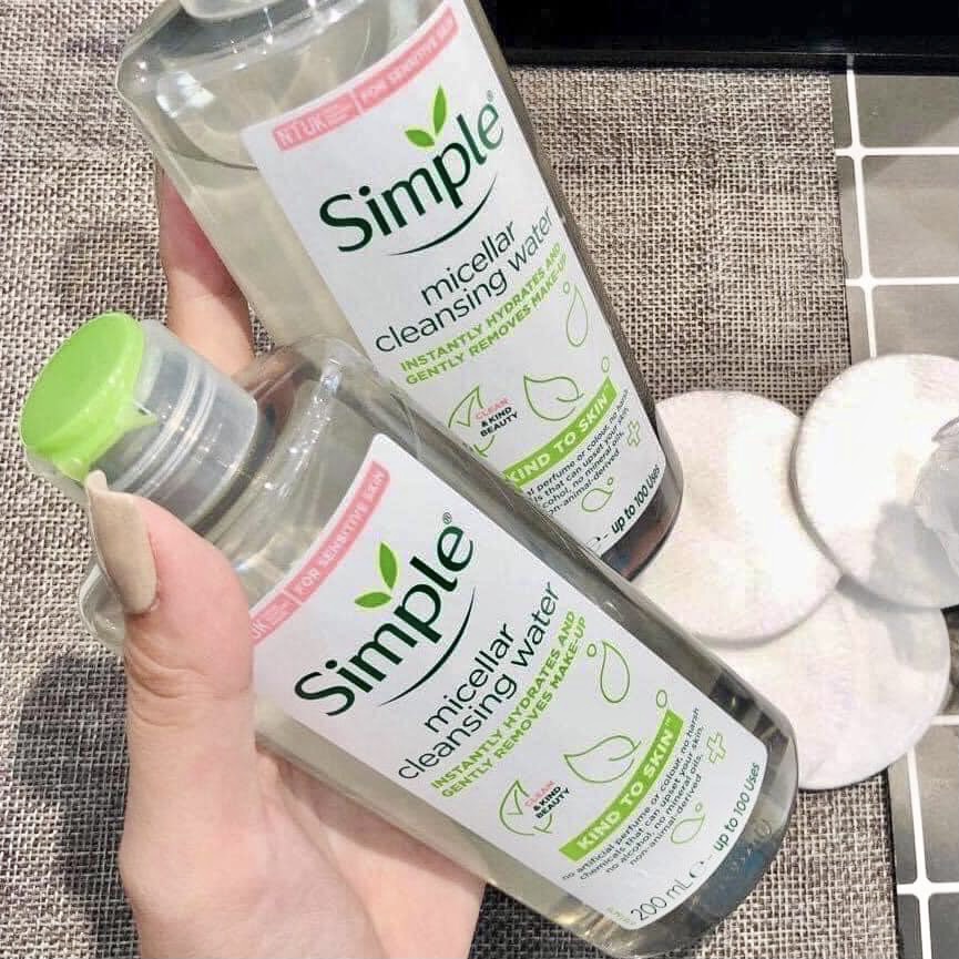 [HCM]NƯỚC TẨY TRANG CHO DA NHẠY CẢM SIMPLE 200ML