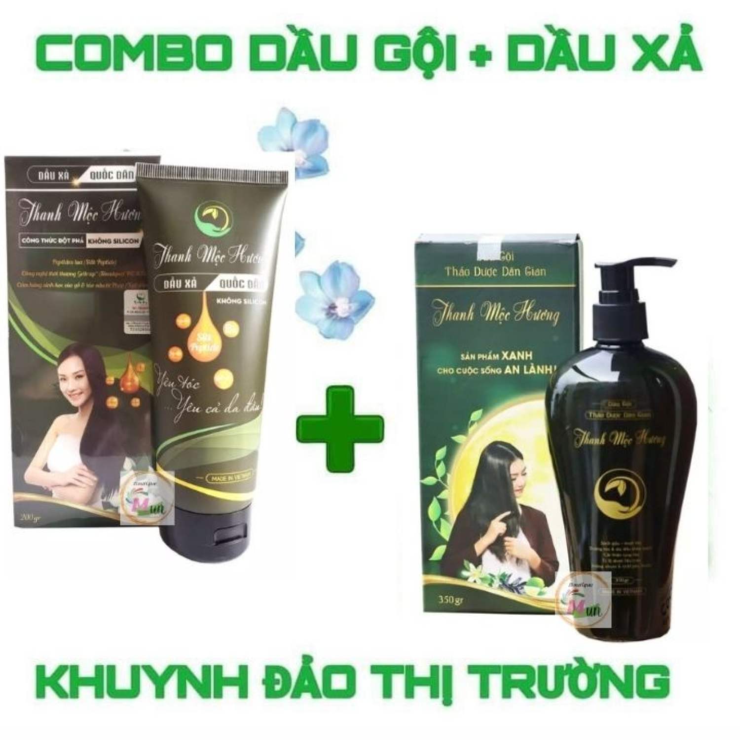 Combo Dầu gội - xả Thanh Mộc Hương chính hãng