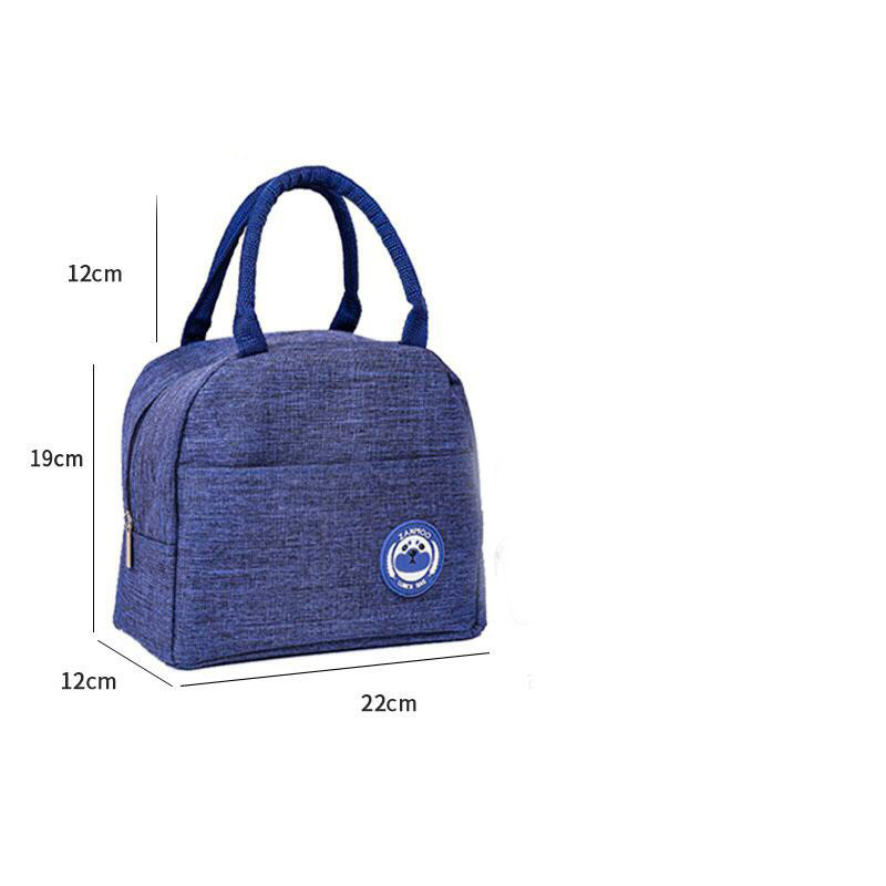 Túi giữ nhiệt trơn logo hình con gấu- Túi giữ nhiệt tiện lợi đi làm đi học