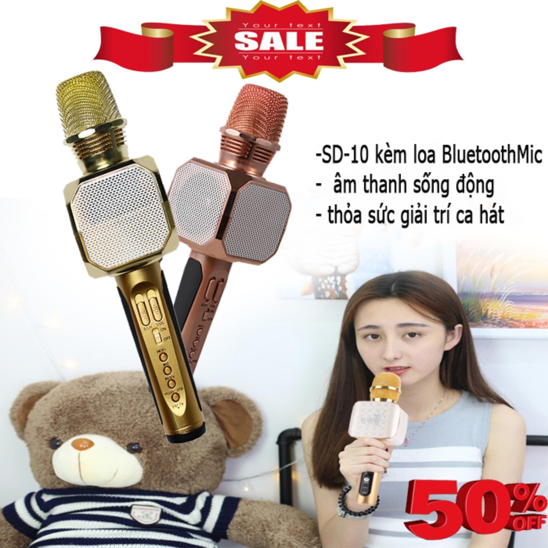 [HCM]Micro Karaoke Micro Không Dây Micro Karaoke Bluetooth Mic KaraokeMicro Bluetooth 3 IN 1 SD10 Phiên Bản Nâng Cấp Của Micro SD-10 Hiệu Chỉnh Được Bass Treble Ấn Tượng Bảo Hành 3 Tháng