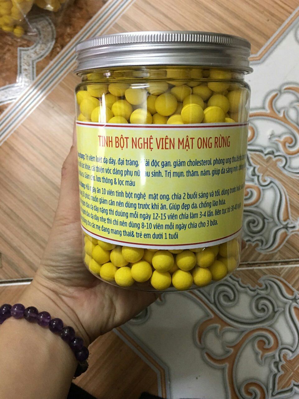 1kg viên tinh bột nghệ vàng