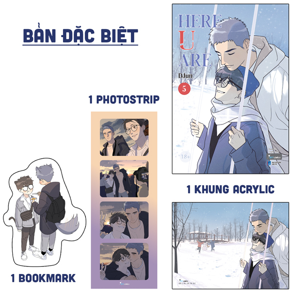Here u are - tập 5 - bản đặc biệt - tặng kèm bookmark bế hình nhân vật + photostrip pvc + khung tranh acrylic