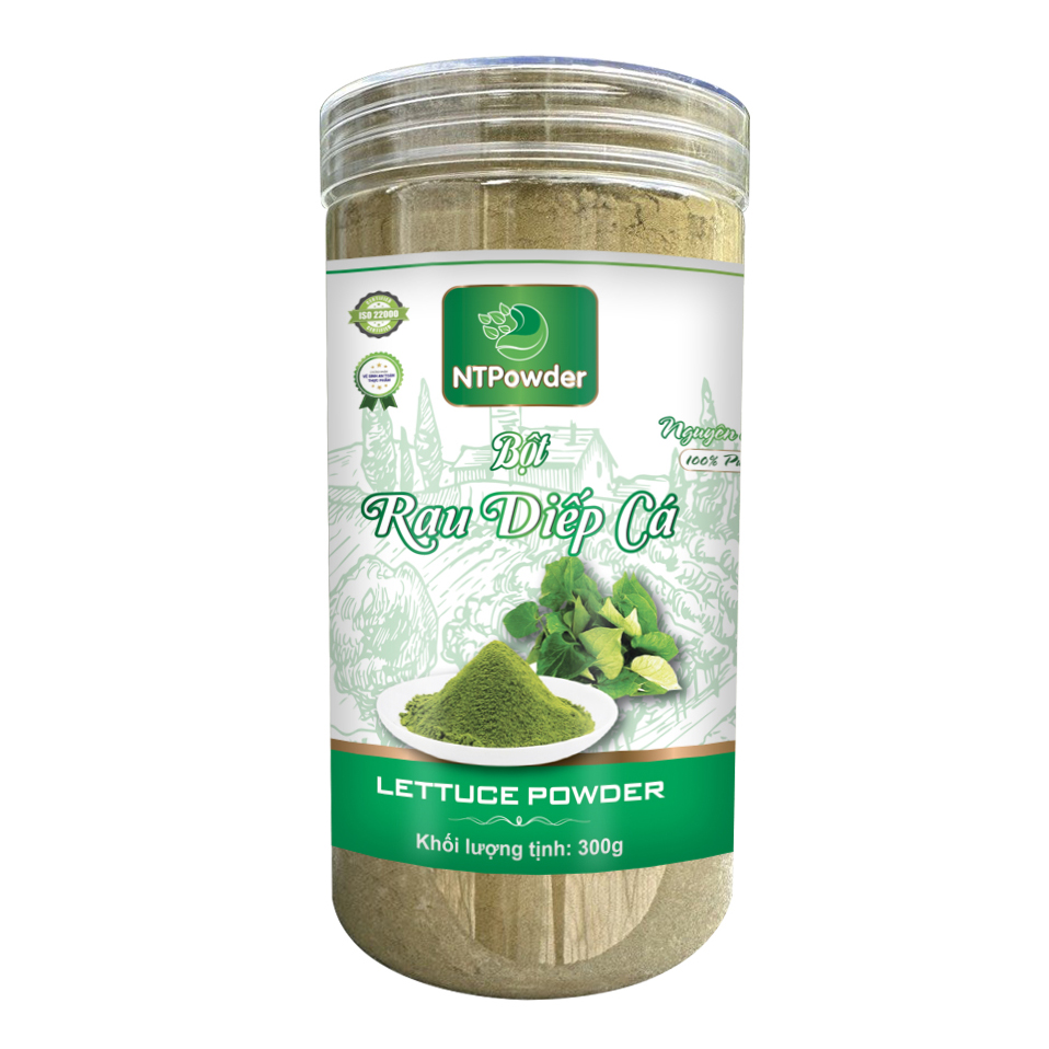 Bột rau diếp cá sấy lạnh nguyên chất ntpowder hũ pet 300gr - nhất tín food