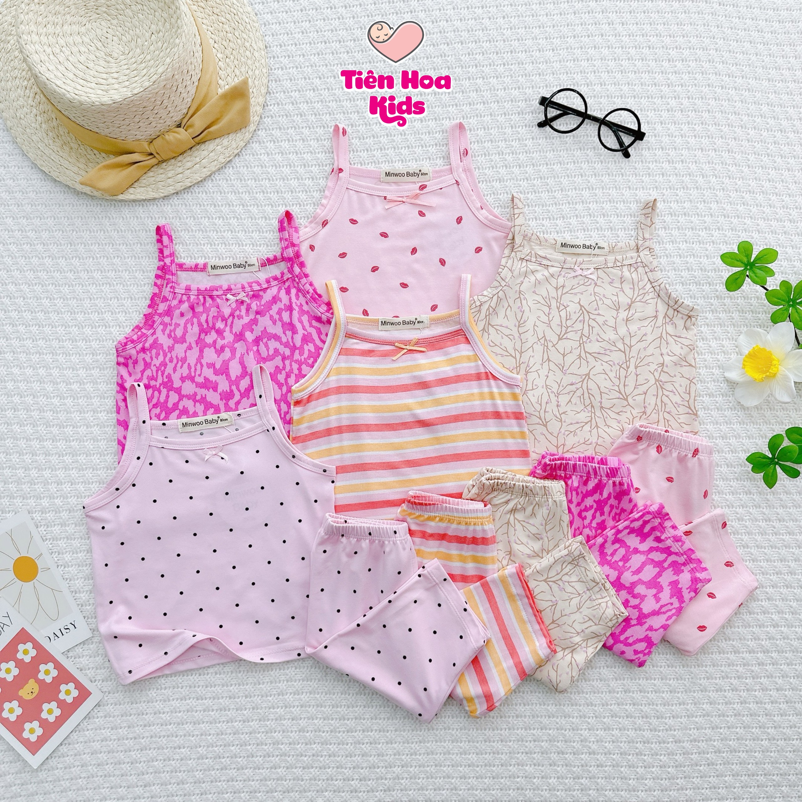 Bộ 2 Dây Quần Lửng Cotton Thun Lụa mềm mịn mát Cho Bé Gái đi học đi chơi