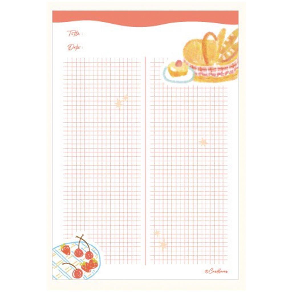 Tập 50 tờ giấy take note size B5 Card Lover định lượng 100gsm dùng để học tập ghi chép
