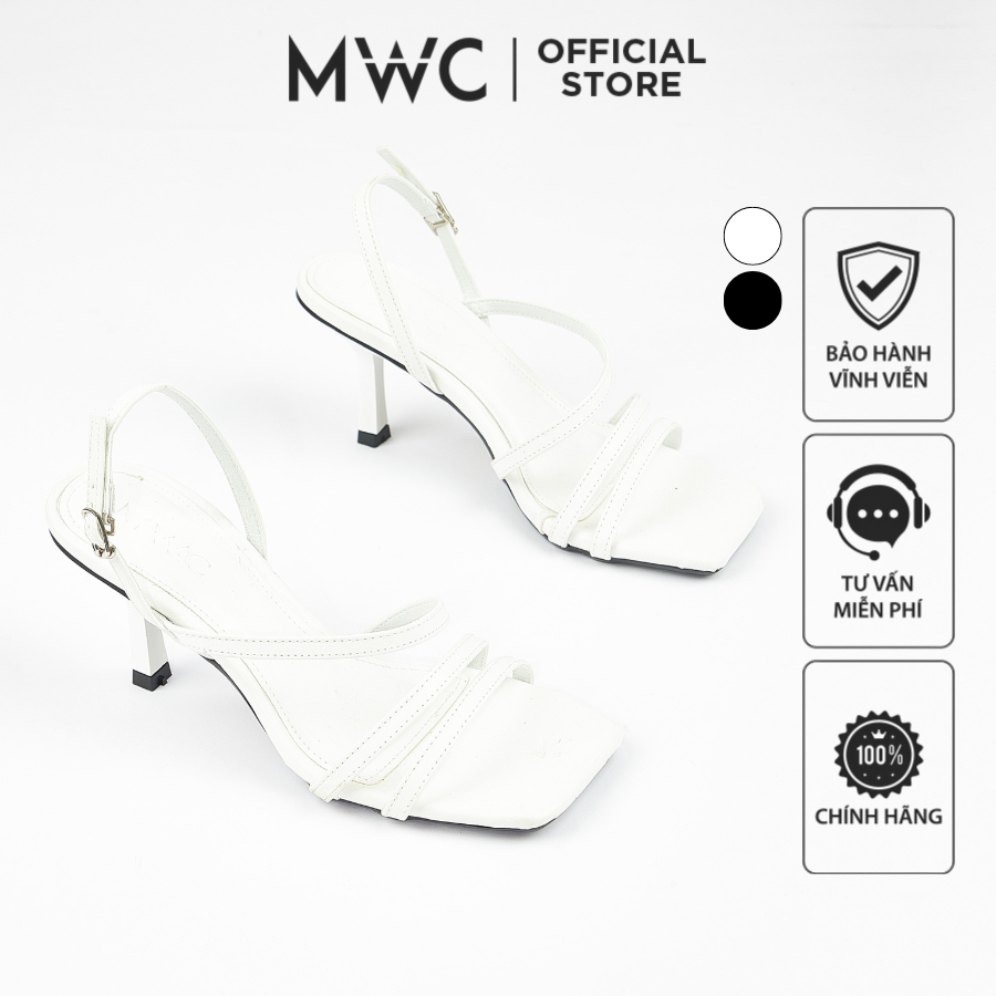Giày Sandal Cao Gót MWC 4376 - Giày Sandal Cao Gót Quai Ngang Mảnh Cách