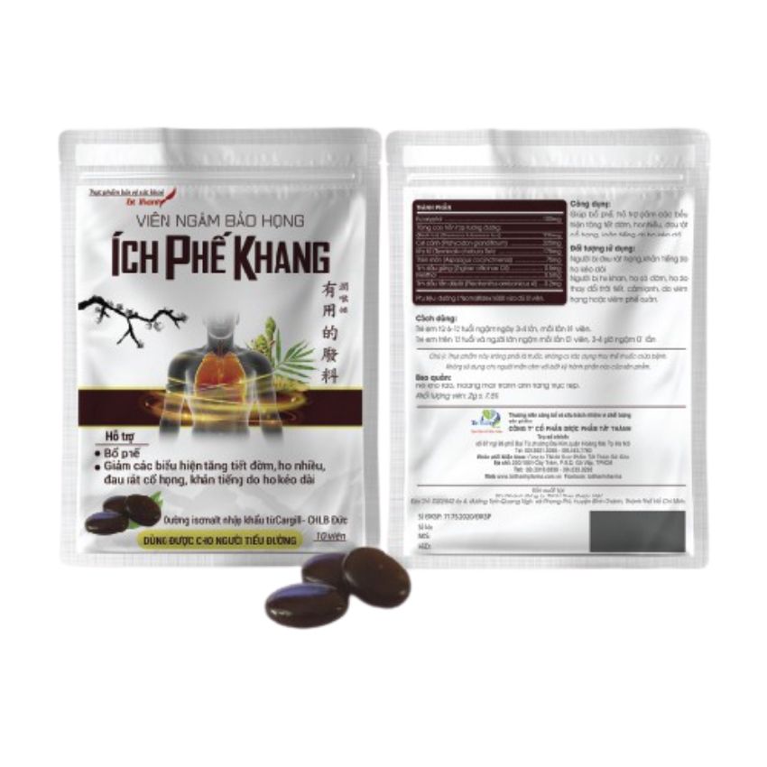 viên kẹo ngậm ÍCH PHẾ KHANG (dùng được cho người tiểu đường)