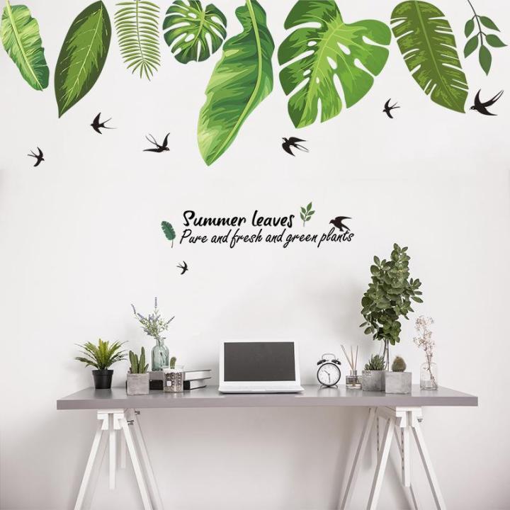Decal dán tường Green Leaves Art Sticker Tranh Dán Tường XL8362- Decal dán tường cây xanh ,Decal dán tường hoa lá