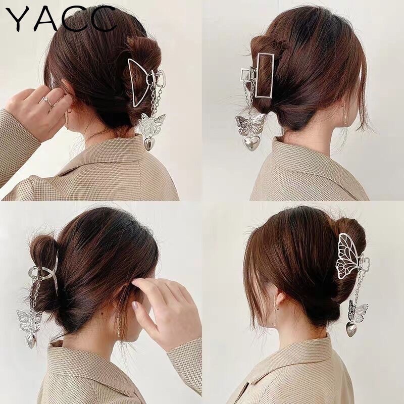 Kẹp Tóc, Cặp Tóc Kim Loại Hình Bướm Độc Đáo Phong Cách Hàn Quốc