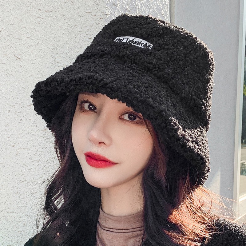 Mũ bucket lông cừu hot hit phong cách Hàn Quốc