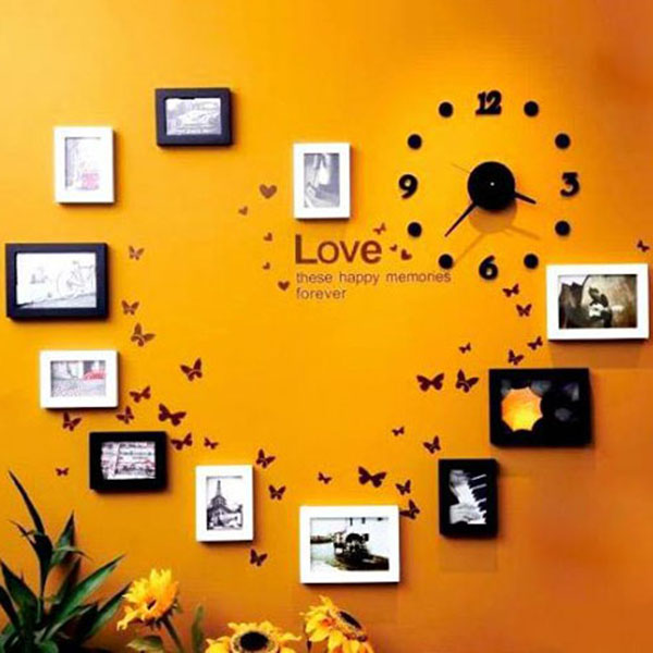 Bộ khung ảnh treo tường phòng cưới, phòng ngủ hình trái tim KA1103 - Bảo hành gãy vỡ