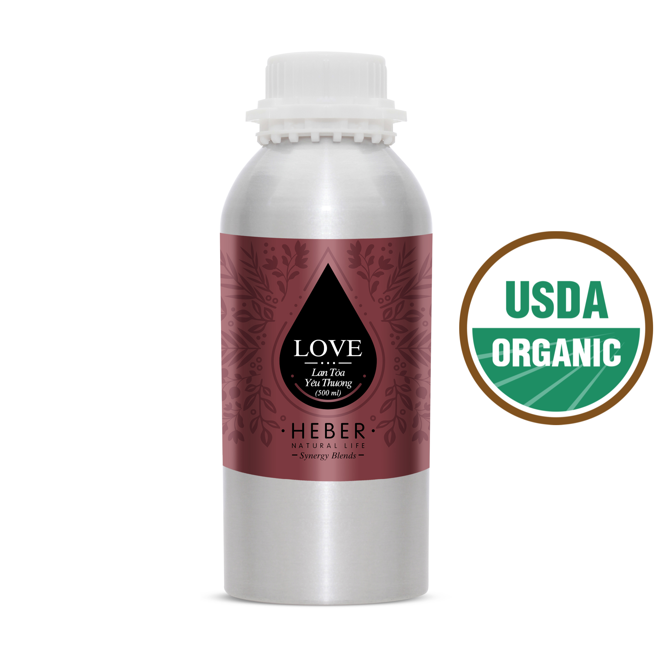 (Chai Lớn 500ml/1000ml) Tinh Dầu Lan Tỏa Yêu Thương Love Blends Essential Oil Heber Natural Life, Thiên Nhiên Nguyên Chất Cao Cấp, Xông Thơm Phòng