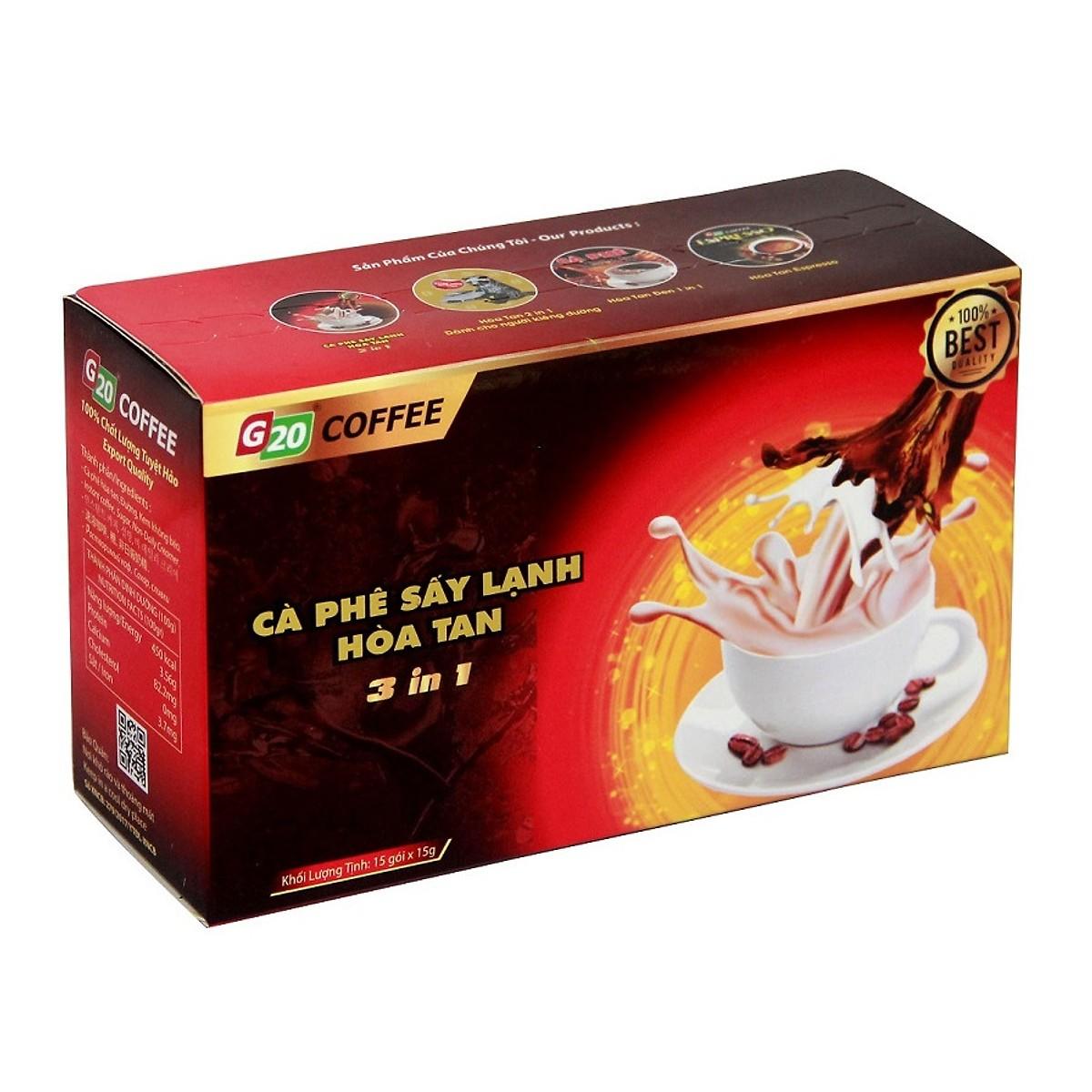 Cà phê sấy lạnh hòa tan 3 in 1