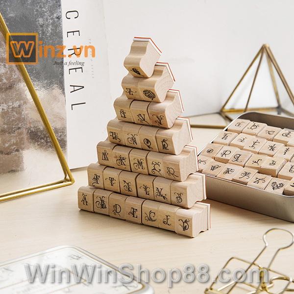 [FREESHIP MAX 15K][HCM]Bộ con dấu Alphabet (hộp thiếc)