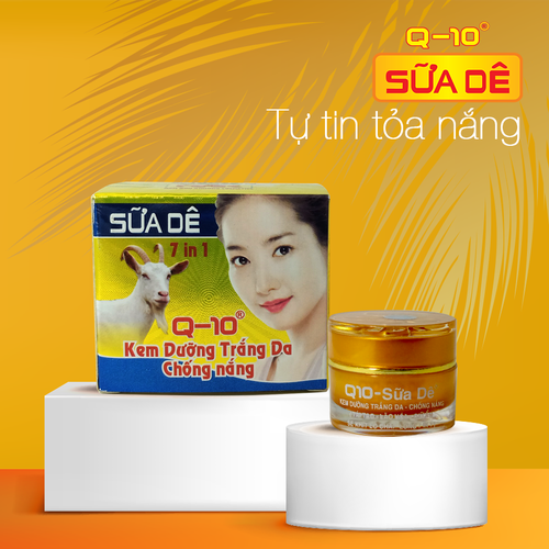 [HCM]Kem dưỡng trắng da - Chống nắng 7 in 1 Q-10 sữa dê NAM ANH KHƯƠNG(12G)