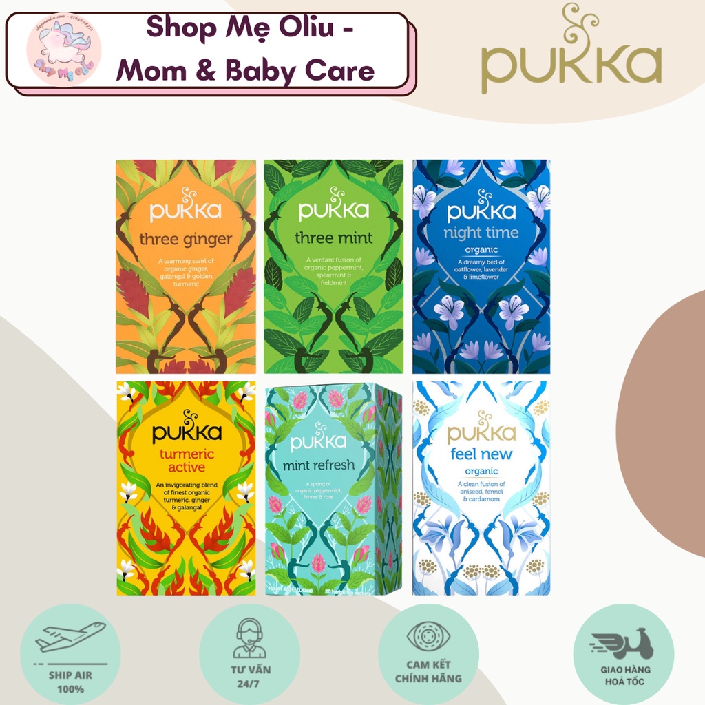 Trà thảo mộc hữu cơ Pukka Organic 20 gói - đủ bill