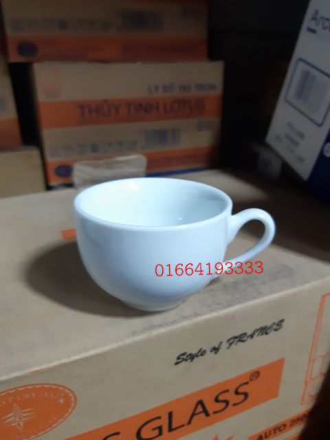 Chén sứ trắng có quai 40ml hàng đẹp