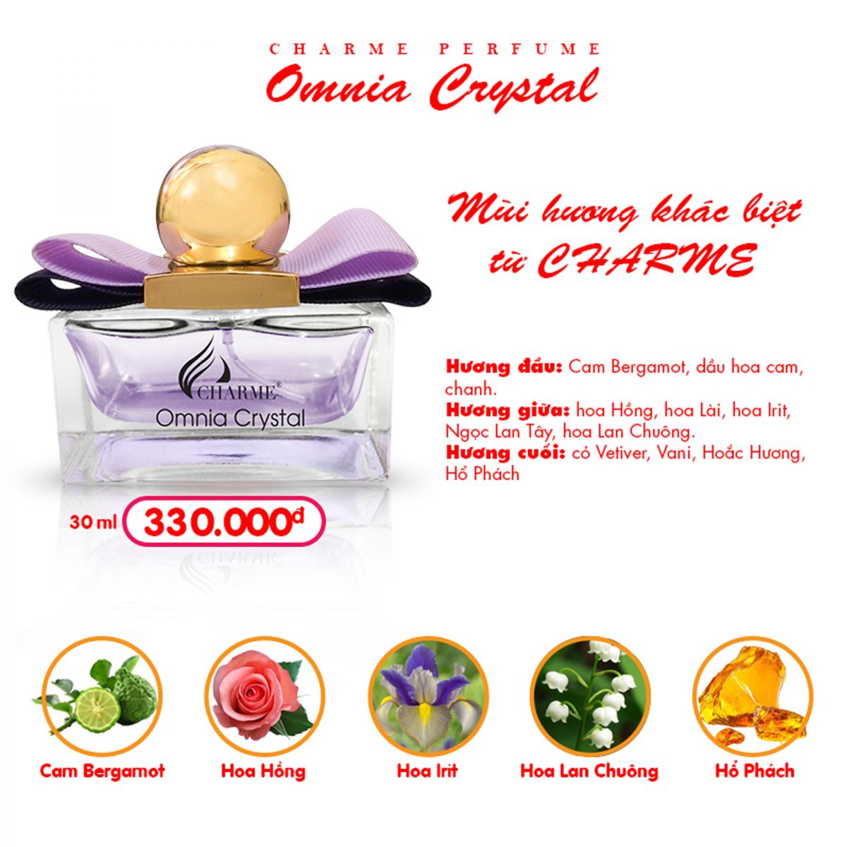 Nước hoa nữ chame omnia - 2 phân loại - nữ tính quyến rũ đầy quý phái