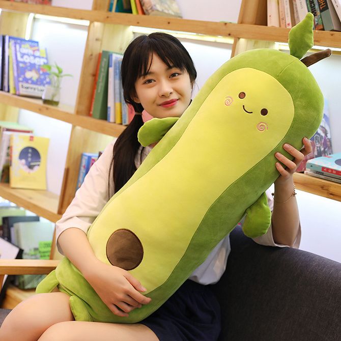 Gối ôm trái bơ dài ôm ngủ cho bé vải miniso mềm mịn cao cấp giá rẻ nhiều cỡ