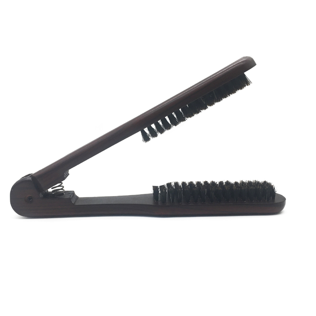 HCM - Lược kẹp gỗ chải thẳng xoăn tự nhiên hỗ trợ khi duỗi ép tóc chống nhiệt - Hity Beauty