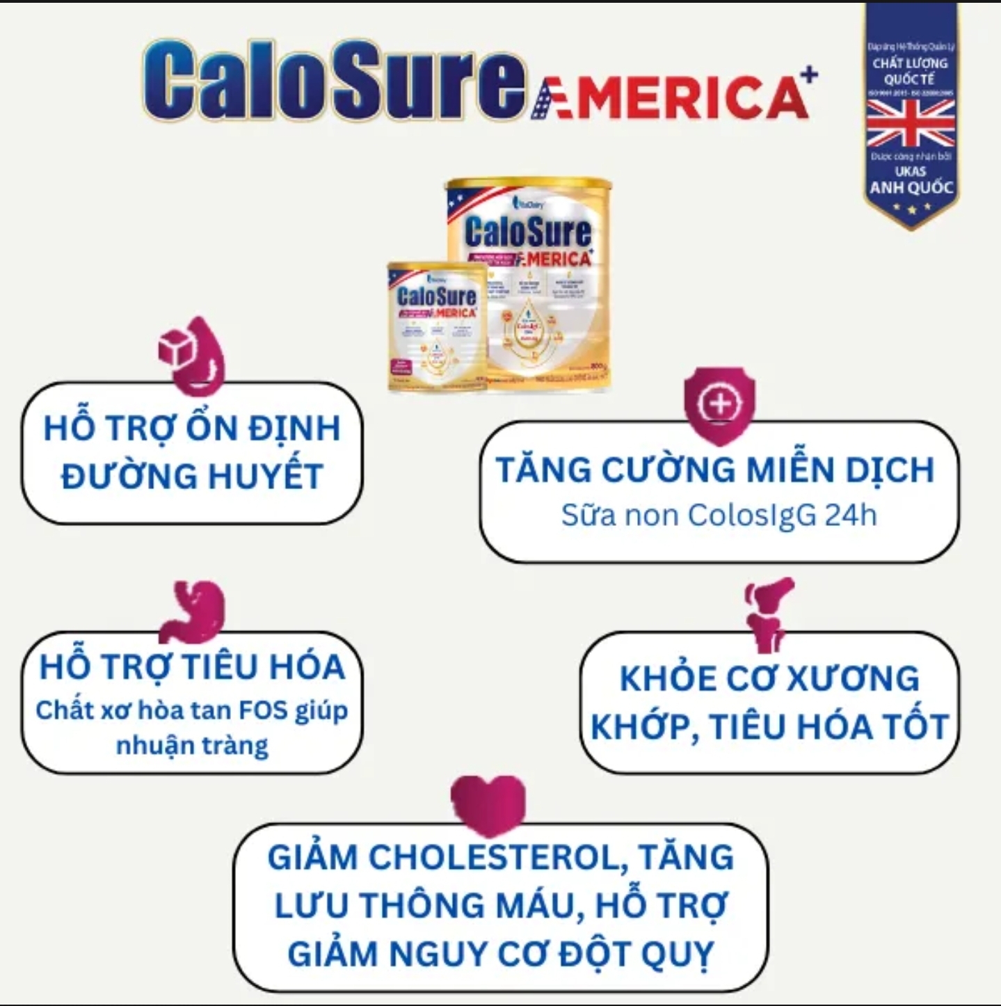 (HSD T5-2027) (Tích Xu) Sữa Bột Vitadairy Calosure America+ 800g (Tiểu Đường).
