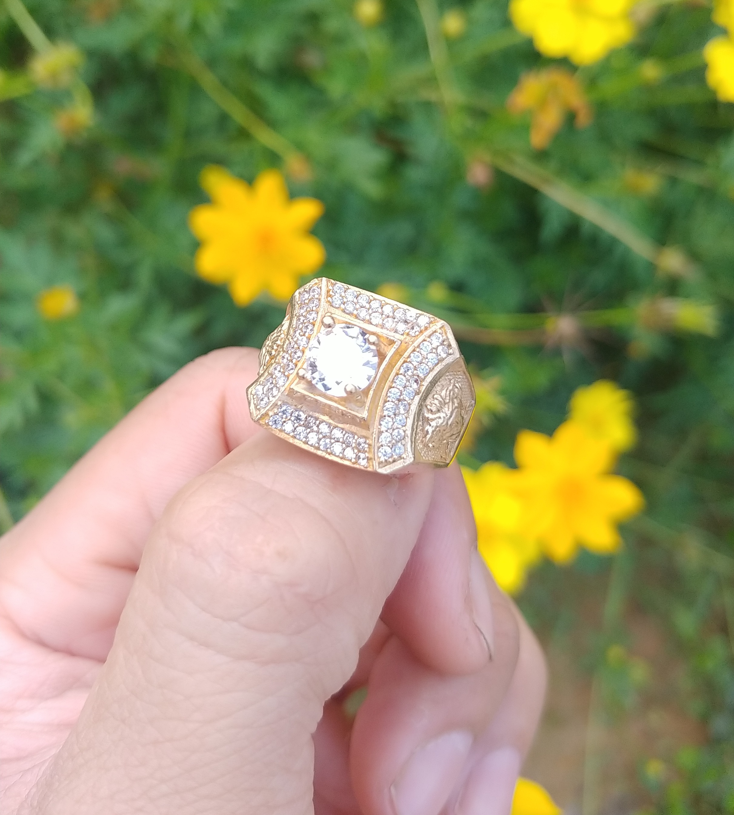 (Có Ký Hiệu- Không Phai Màu) Nhẫn Nam Vesac Vàng Vonfram Cao Cấp Dùng Tắm Rửa -Bảo Hành 5 Năm Dùng Thoải Mái