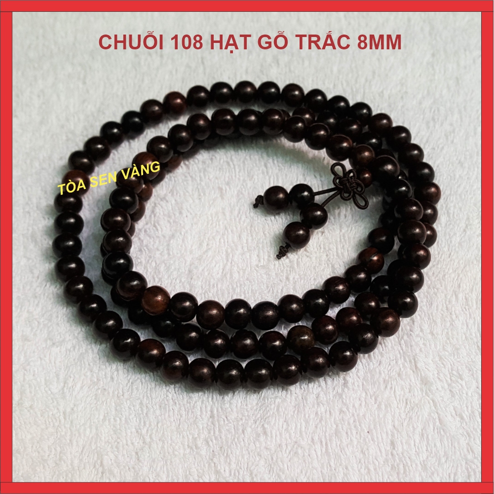 [HCM]Chuỗi 108 hạt - Chuỗi Hạt Đeo Tay Gỗ Trắc 8mm