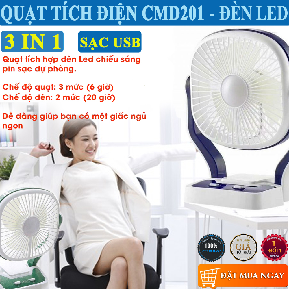 Mua Quạt Loại Nào Tốt, Quạt Tích Điện Có Đèn Led phiên bản mới cam kết hàng chuẩn chất lượng. Quạt tích hợp giữa đèn led và sạc dự phòng tiện lợi - dung lượng pin dùng trên 6 giờ - Mua ngay Bảo hành 6 tháng !