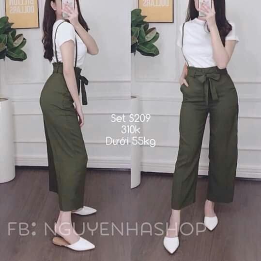 Set áo thun+ quần ống rộng